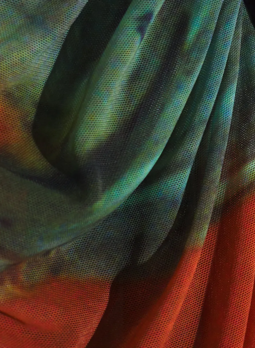 Women MUGLER archive print ruched skirt