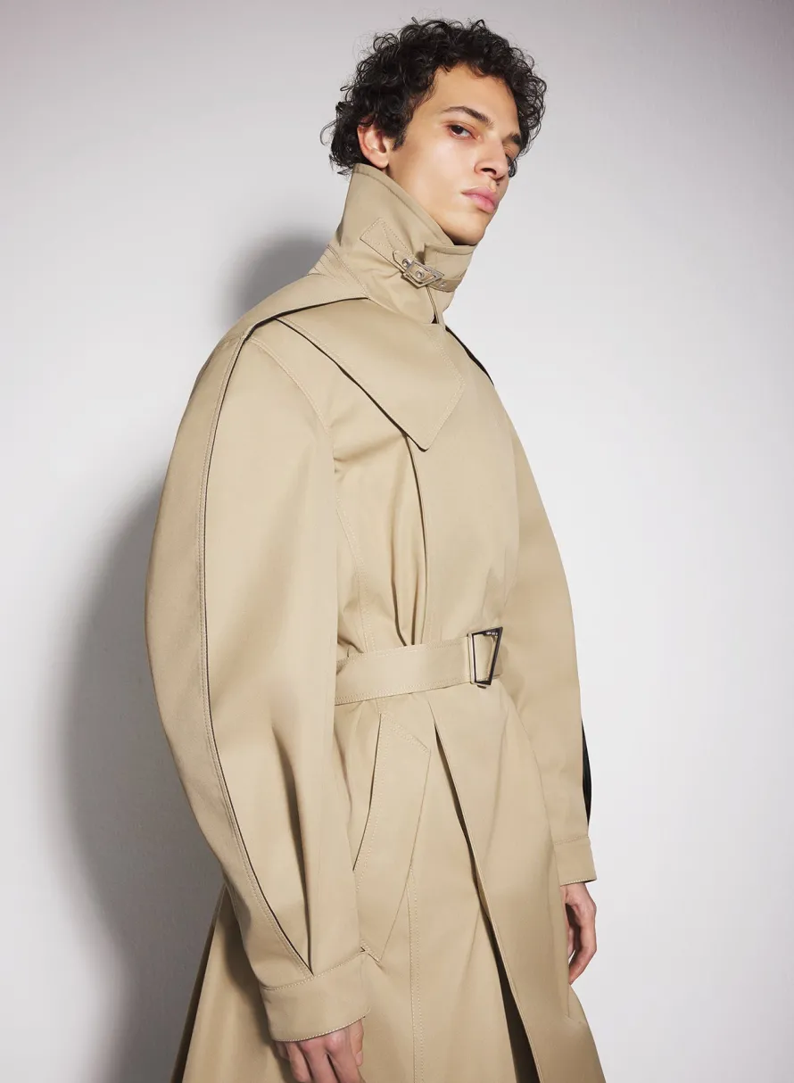 Women MUGLER beige belted trenchcoat
