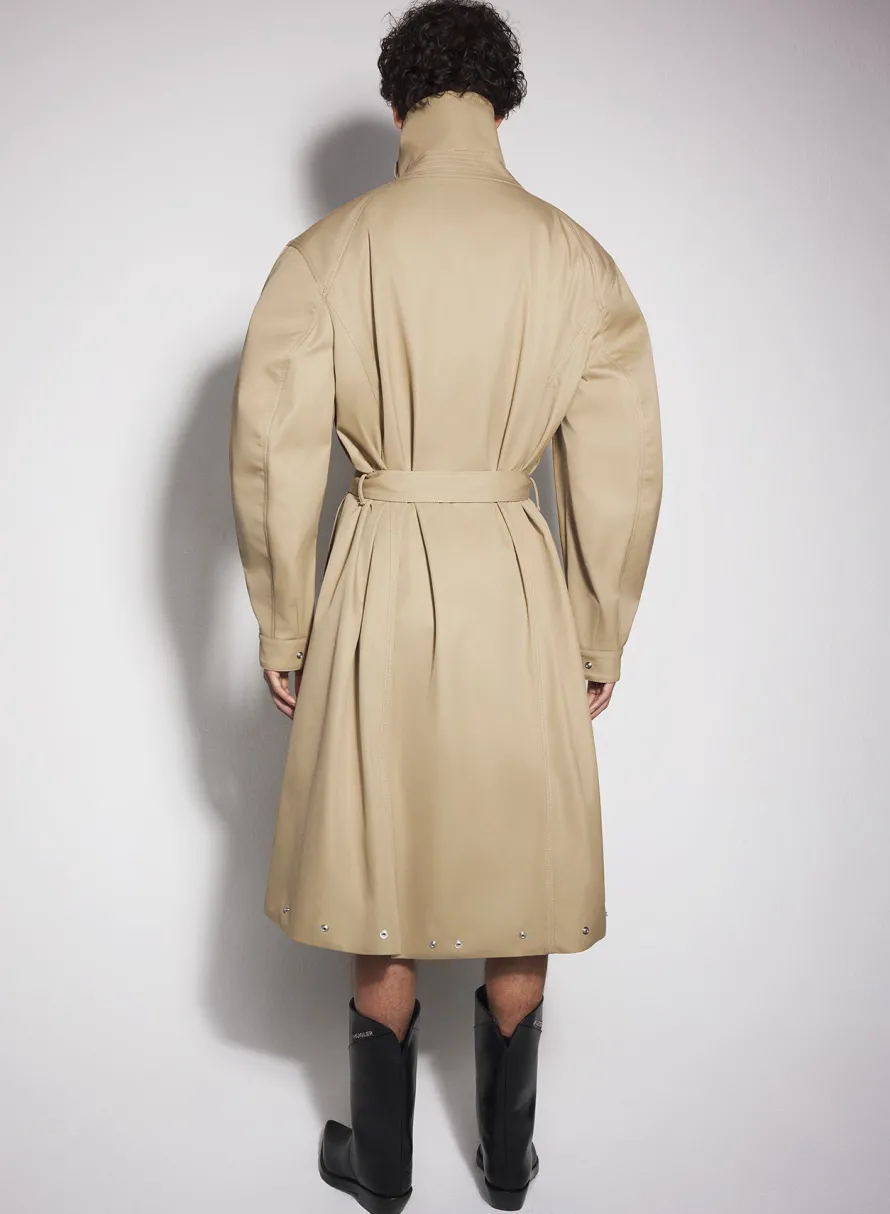 Women MUGLER beige belted trenchcoat