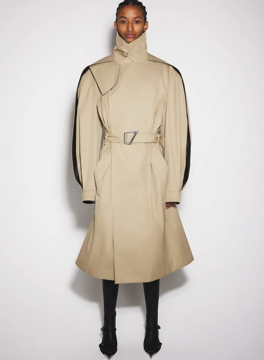 Women MUGLER beige belted trenchcoat