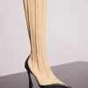 MUGLER bi-color boned leather fang 95 boots