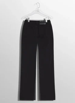 Women MUGLER bi-tone black straight leg jeans