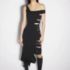Women MUGLER black bandage knit dress