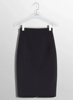Women MUGLER black buckled tailored skirt