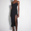 Women MUGLER black cocktail dress with metallic details