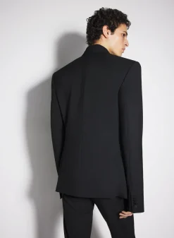 Women MUGLER black double breasted smoking jacket