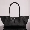 MUGLER black embossed lizard leather fang bag