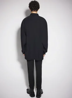 Women MUGLER black fluid piercing shirt