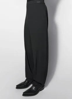 Women MUGLER black laced up tailoring trousers
