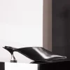 MUGLER Black leather Fang 55 mules