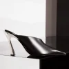 MUGLER Black leather Fang 95 mules