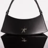MUGLER black leather zenith bag