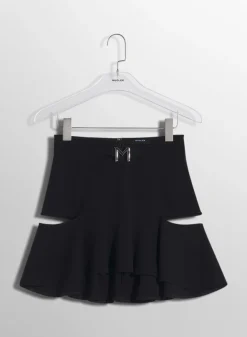 Women MUGLER black M cut-out skirt