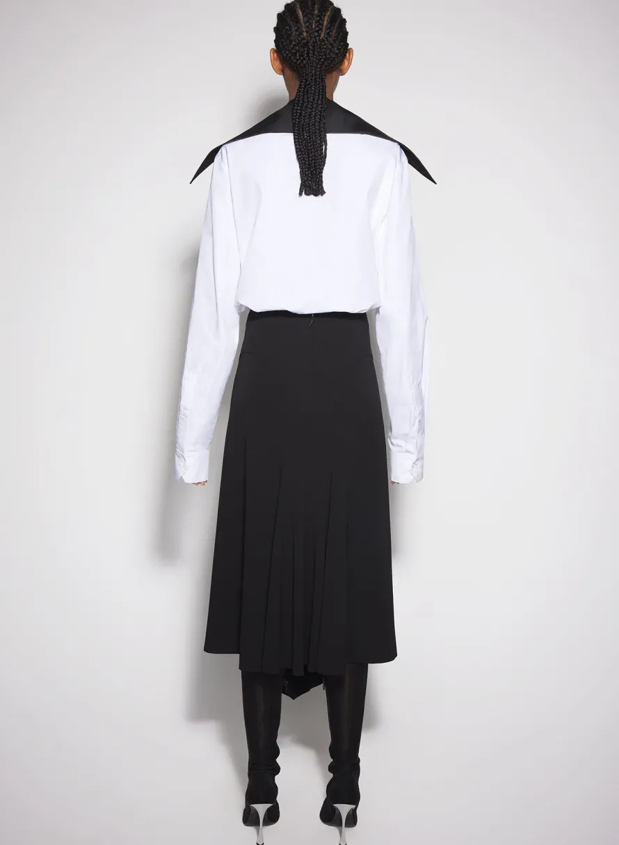 Women MUGLER black m slitted skirt