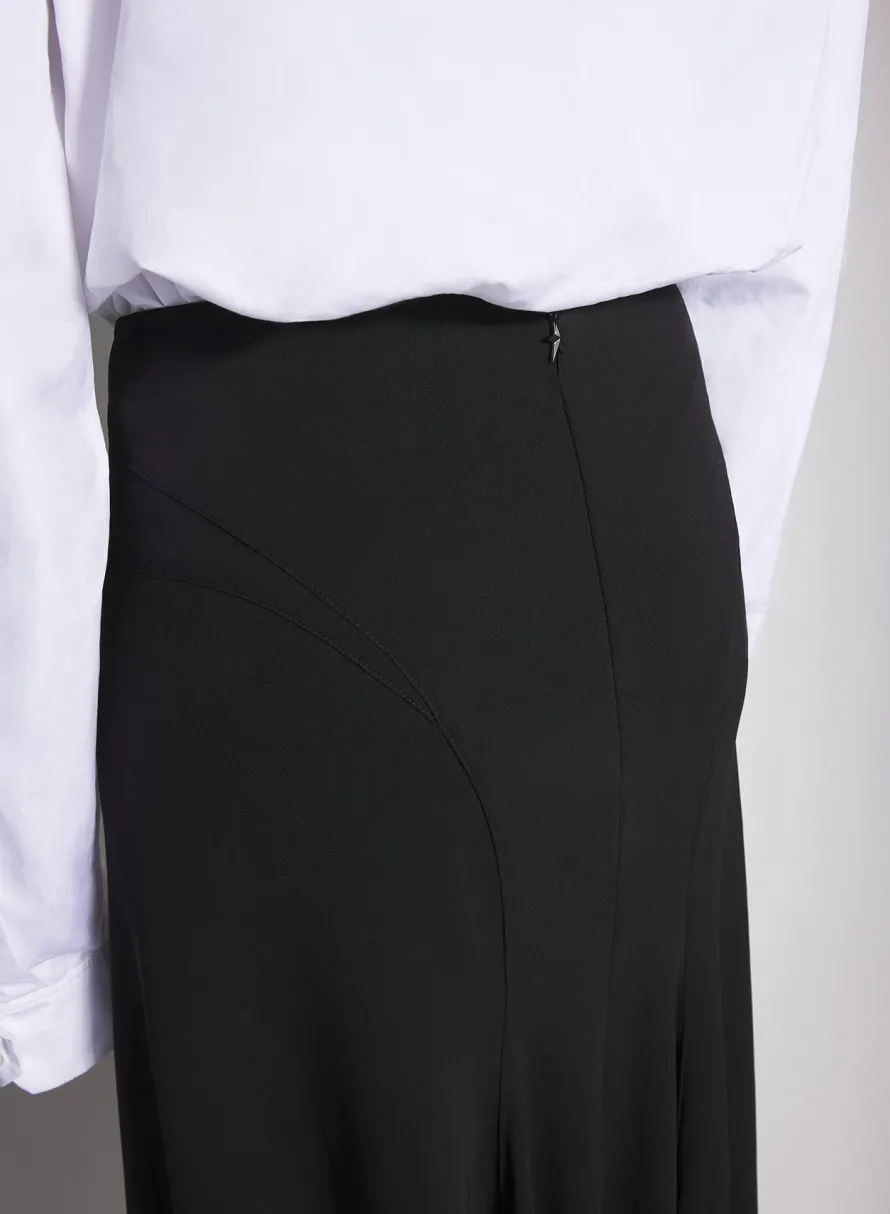 Women MUGLER black m slitted skirt