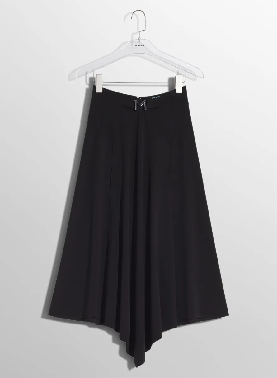 Women MUGLER black m slitted skirt