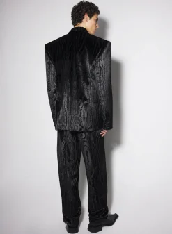 Women MUGLER black moiré velvet jacket