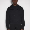 Women MUGLER black logo hoodie