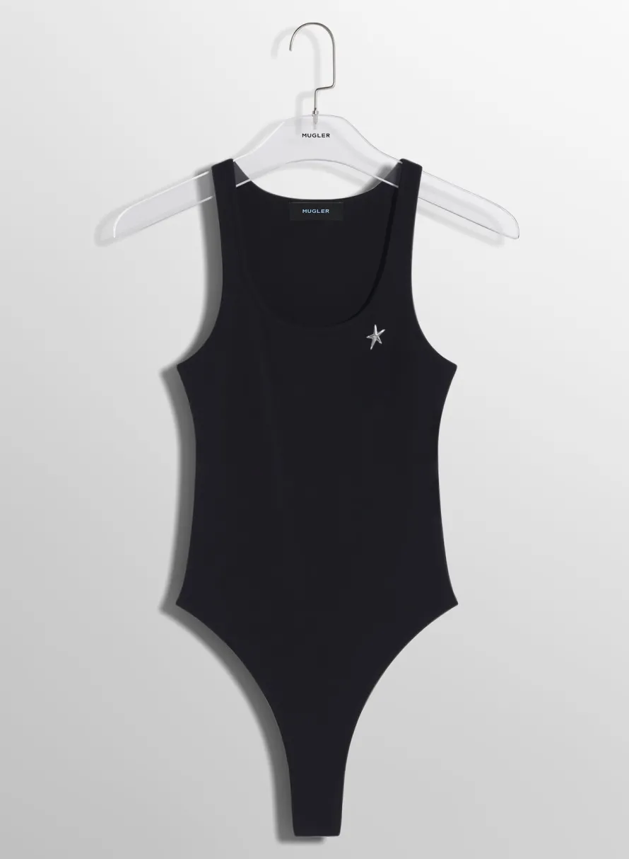 Women MUGLER black star bodysuit