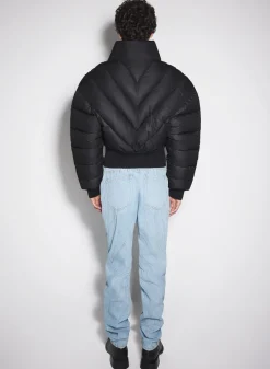 Women MUGLER black padded bomber jacket
