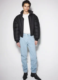 Women MUGLER black padded bomber jacket