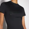 Women MUGLER black pierced baby t-shirt