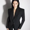 Women MUGLER black pierced tailored jacket