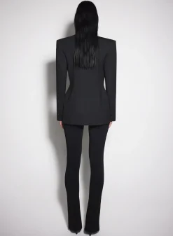Women MUGLER black pierced tailored jacket