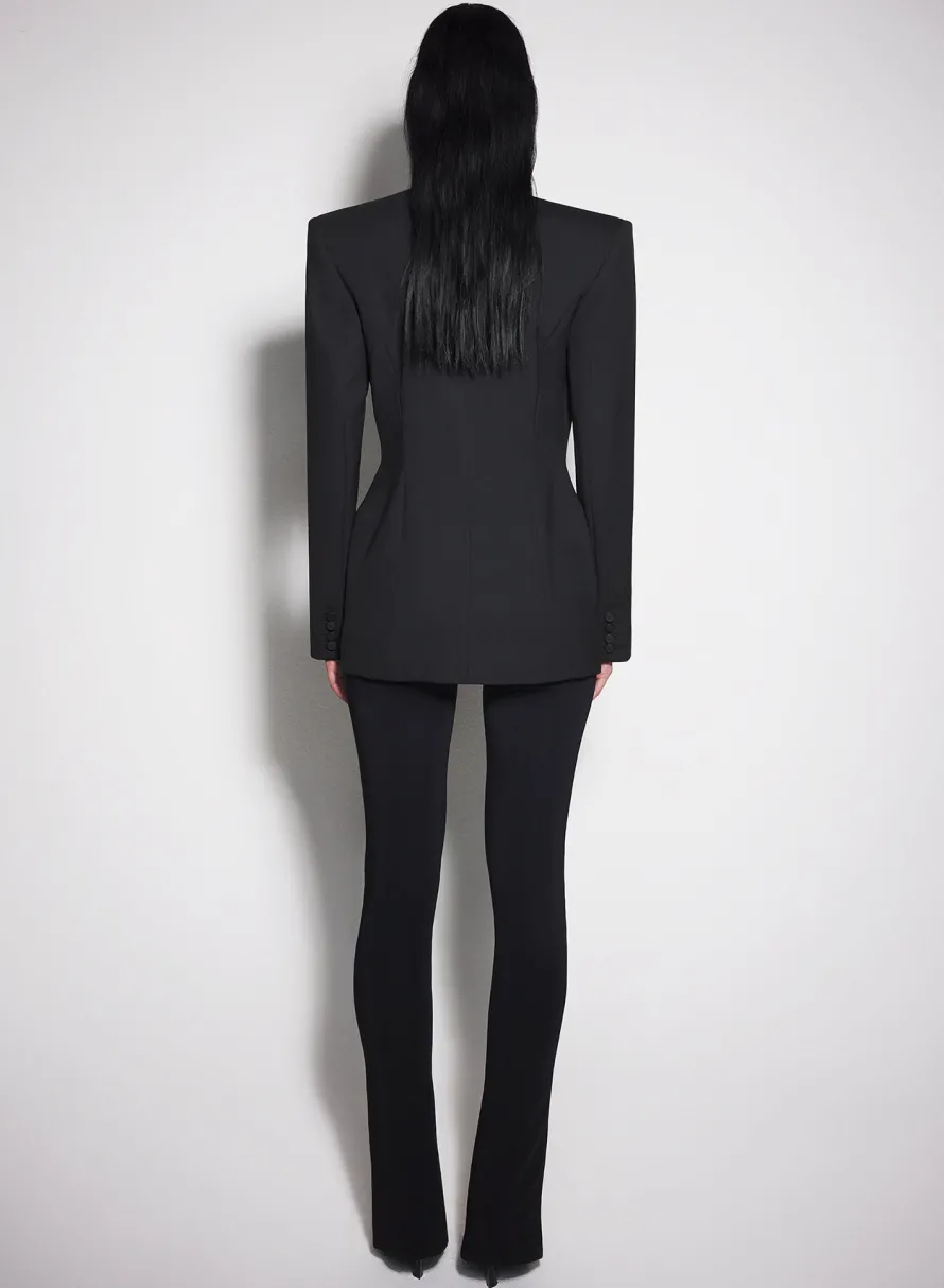 Women MUGLER black pierced tailored jacket