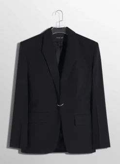 Women MUGLER black pierced tailored jacket