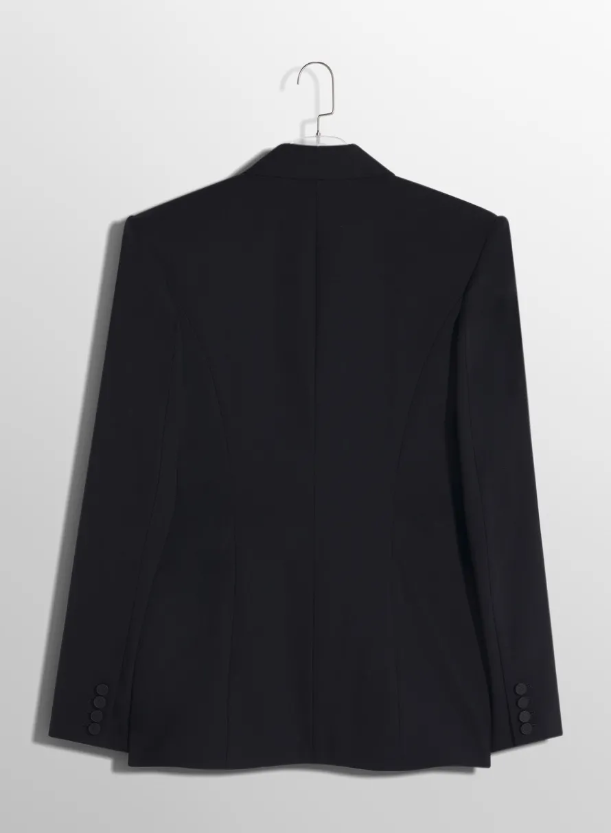 Women MUGLER black pierced tailored jacket