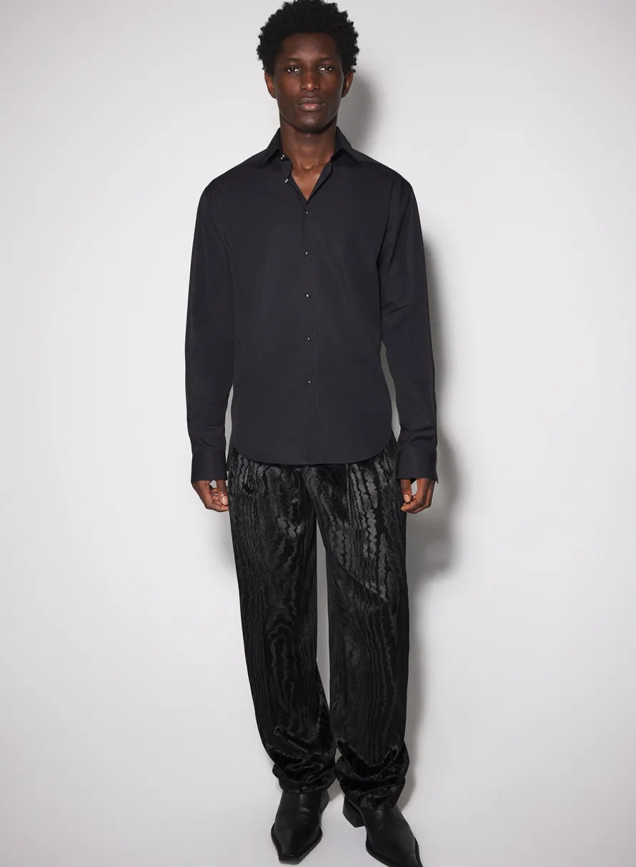 Women MUGLER black poplin shirt