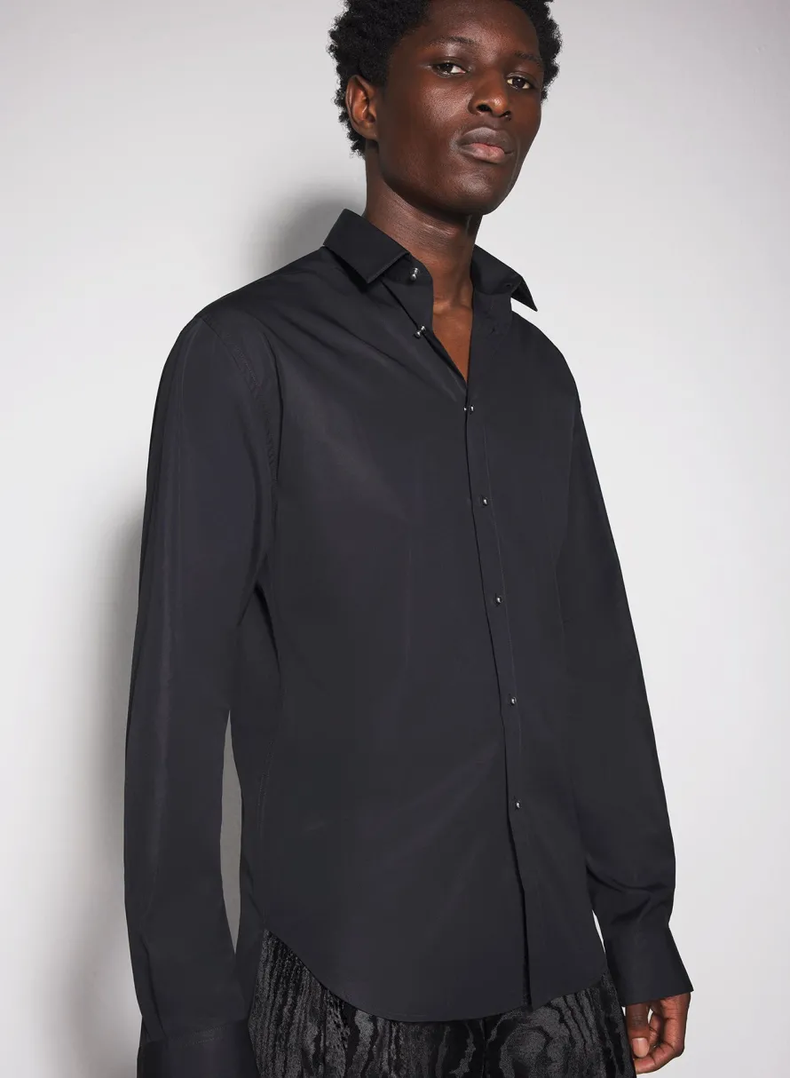 Women MUGLER black poplin shirt