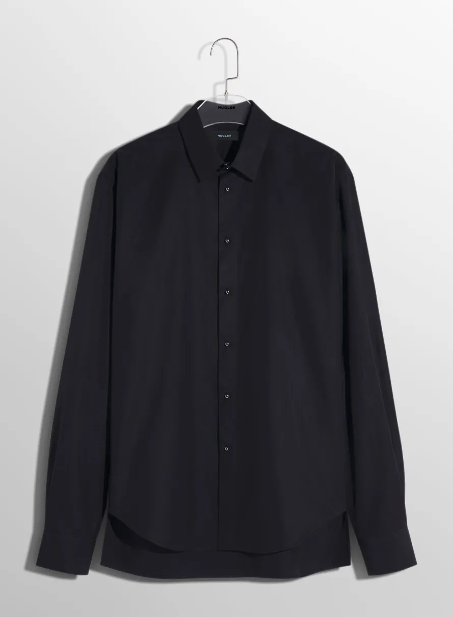 Women MUGLER black poplin shirt