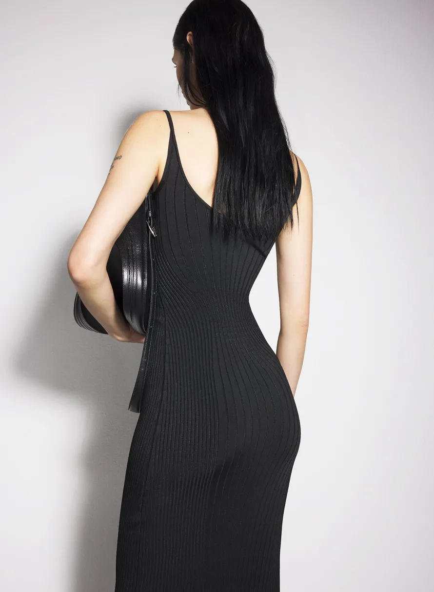 Women MUGLER black sculpting knit dress