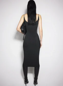 Women MUGLER black sculpting knit dress
