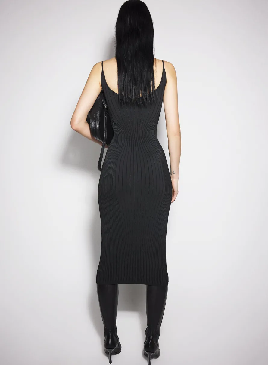 Women MUGLER black sculpting knit dress