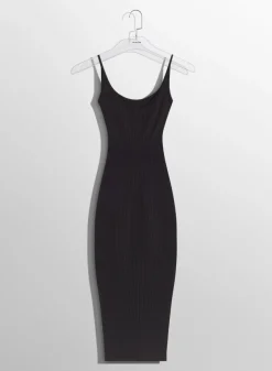 Women MUGLER black sculpting knit dress