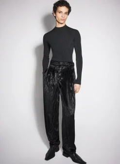 Women MUGLER black sculpting knit top