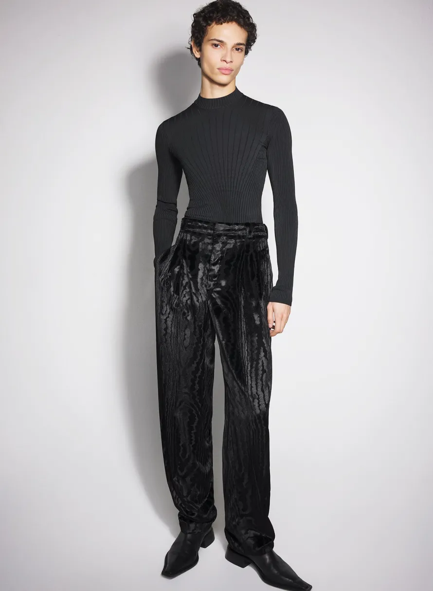Women MUGLER black sculpting knit top