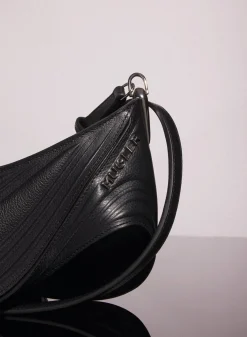 MUGLER black small embossed spiral curve 01