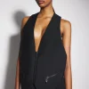 Women MUGLER black tailored vest