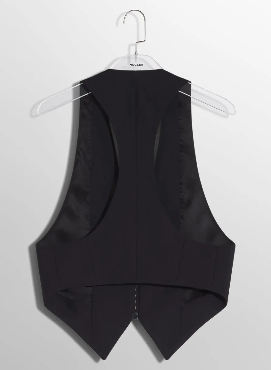 Women MUGLER black tailored vest