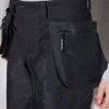 Women MUGLER black technical fabric cargo shorts