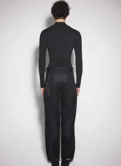 Women MUGLER black technical fabric cargo pants