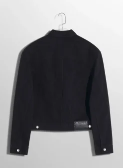 Women MUGLER blue bi-color denim jacket