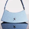 MUGLER blue denim zenith bag