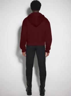 Women MUGLER burgundy logo hoodie