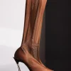 MUGLER Cinnamon mesh Fang 95 boots