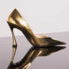 MUGLER gold metalic classic fang 95 pump